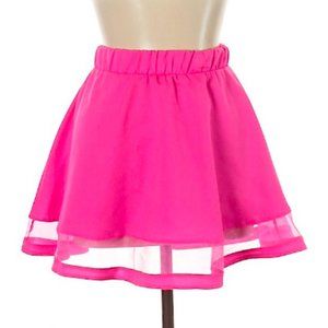 🛑TEMPORARY HOLD🛑 NWOT Forever 21 Hot Pink Accent Hem Skater Skirt